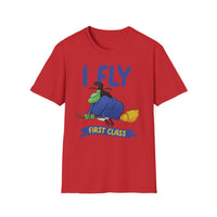 I Fly First Class T‑Shirt — Funny Travel Graphic Tee