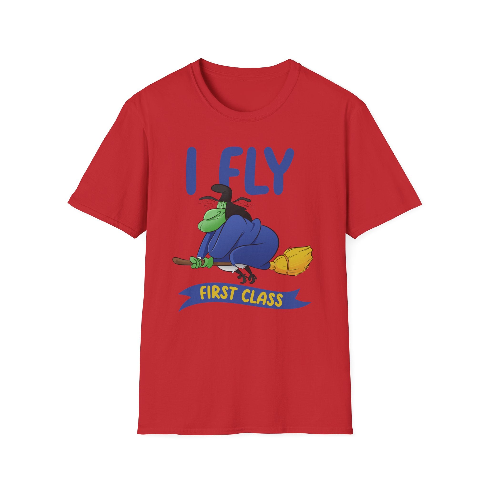 I Fly First Class T‑Shirt — Funny Travel Graphic Tee