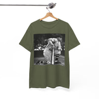 Vintage Baseball Photo T-Shirt – Classic Kneeling Player Graphic Tee