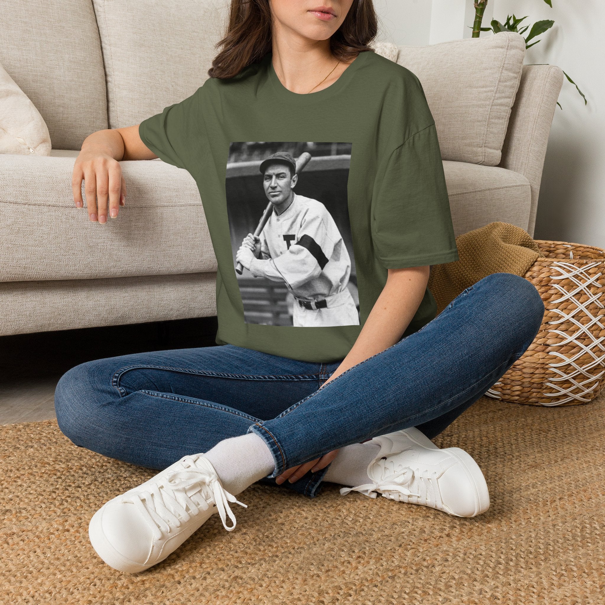 Vintage Baseball Player Photo T-Shirt