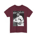 Retro Baseball Player T-Shirt - Old School Black & White Classic Legend Tee