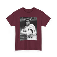 Retro Baseball Player T-Shirt - Old School Black & White Classic Legend Tee