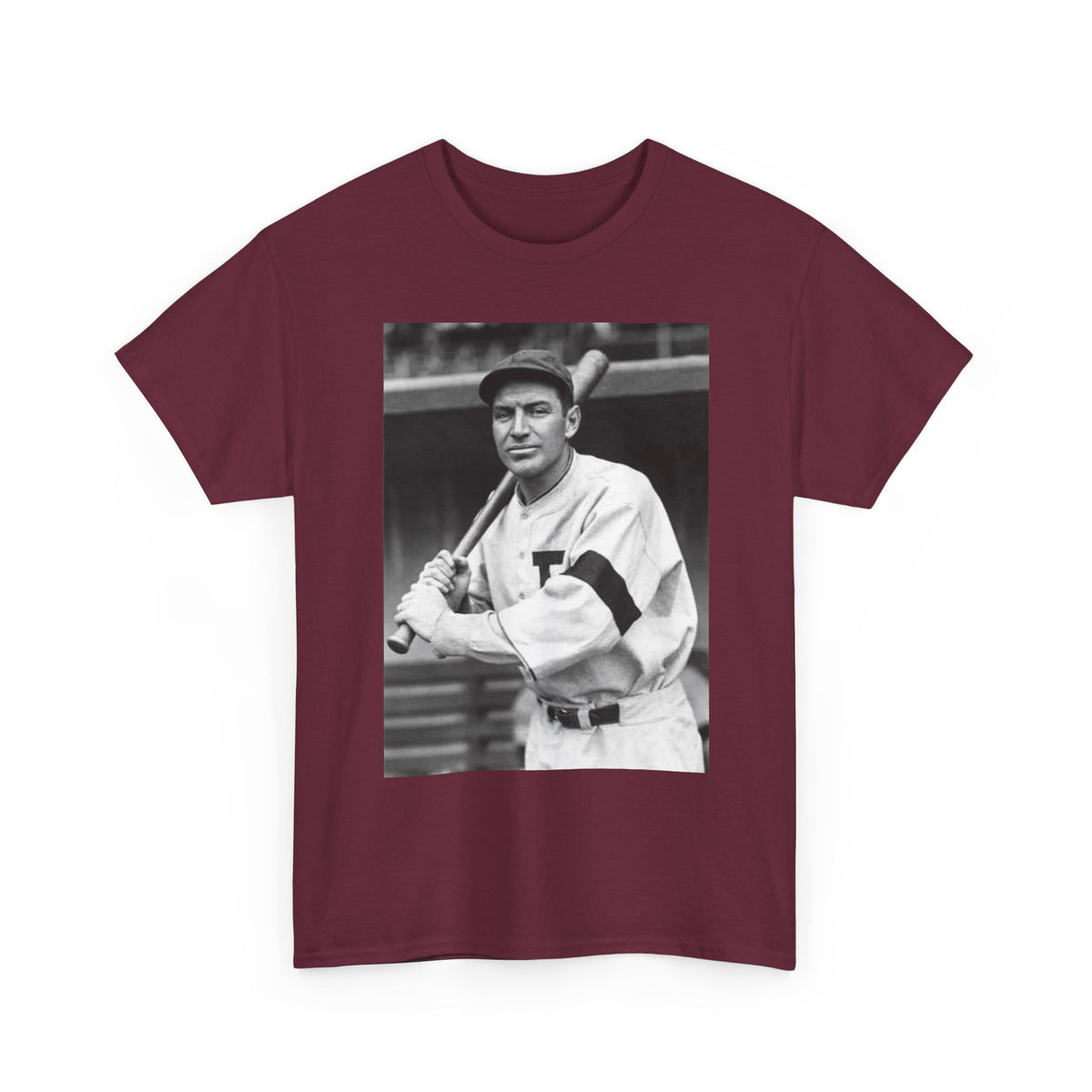 Retro Baseball Player T-Shirt - Old School Black & White Classic Legend Tee