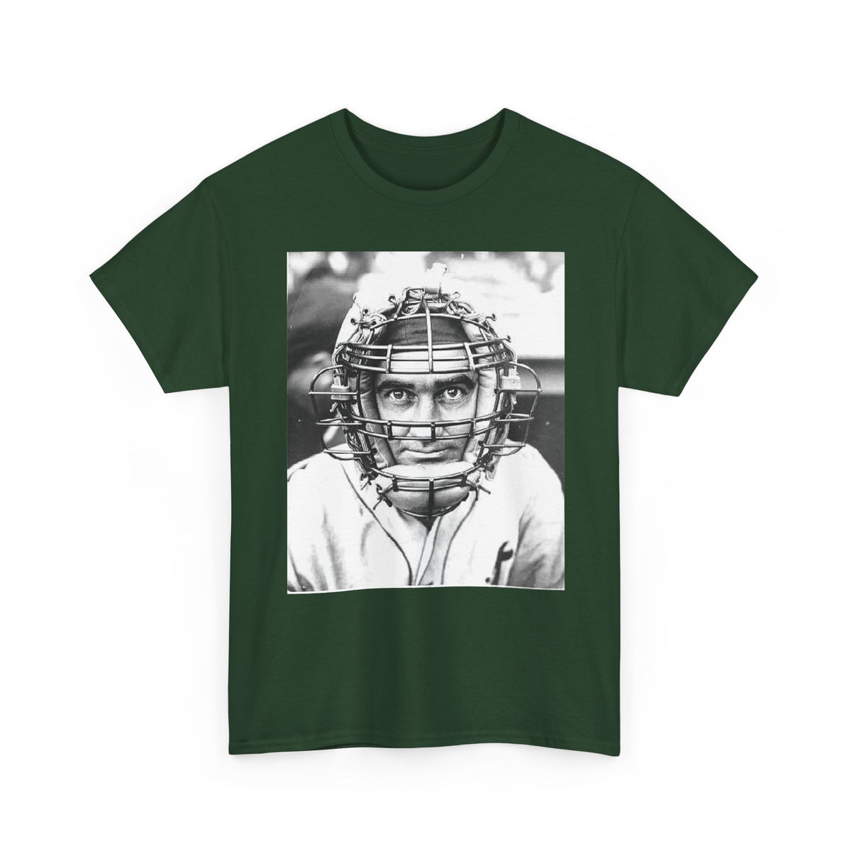 Vintage Baseball Catcher Portrait T-Shirt – Sports Tee