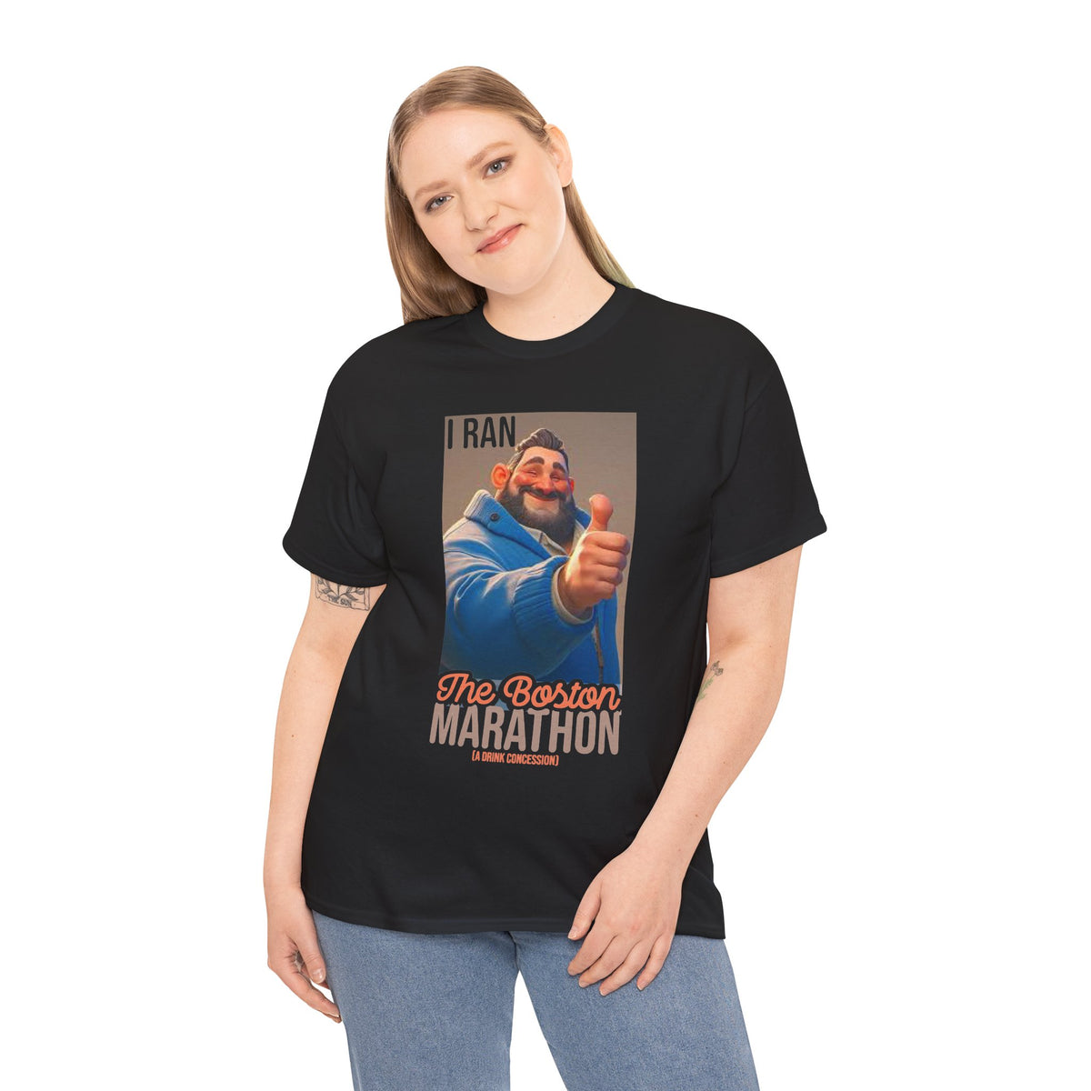 I Ran the Boston Marathon Drink Concession — Funny Marathon Humor T-Shirt