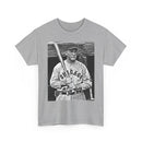 Vintage Chicago Baseball Photo T-Shirt — Retro Black & White Player Legend Tee