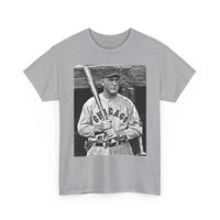 Vintage Chicago Baseball Photo T-Shirt — Retro Black & White Player Legend Tee