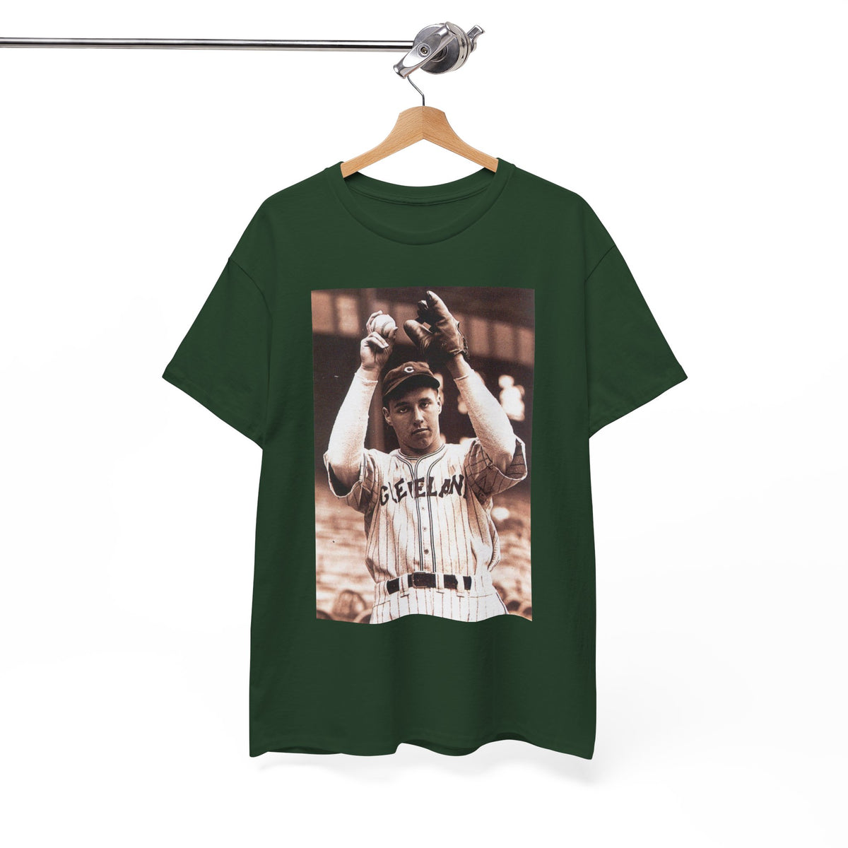 Vintage Cleveland Baseball Photo T-Shirt – Retro Player Graphic Tee