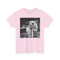 Vintage Baseball Photo T-Shirt – Classic Kneeling Player Graphic Tee