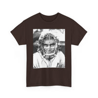 Vintage Baseball Catcher Portrait T-Shirt – Sports Tee