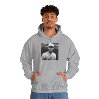 Vintage Baseball Player Hoodie — Classic Sports Graphic Pullover