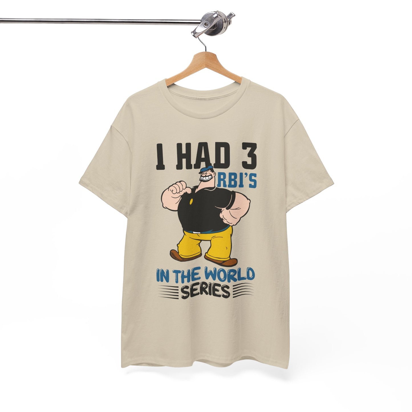I Had 3 RBIs In the World Series Shirt - Funny Baseball Fan Graphic Tee