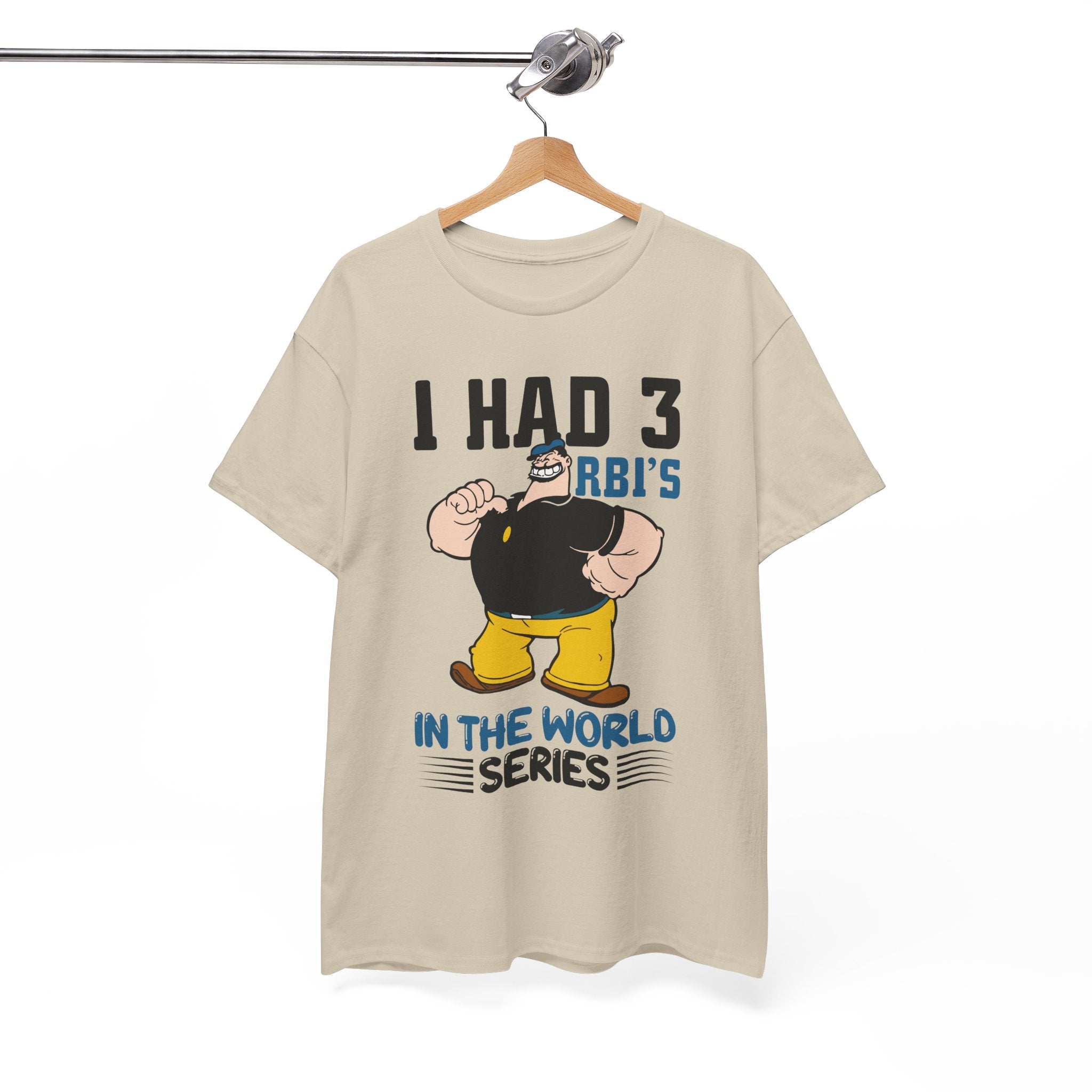 I Had 3 RBIs In the World Series Shirt - Funny Baseball Fan Graphic Tee
