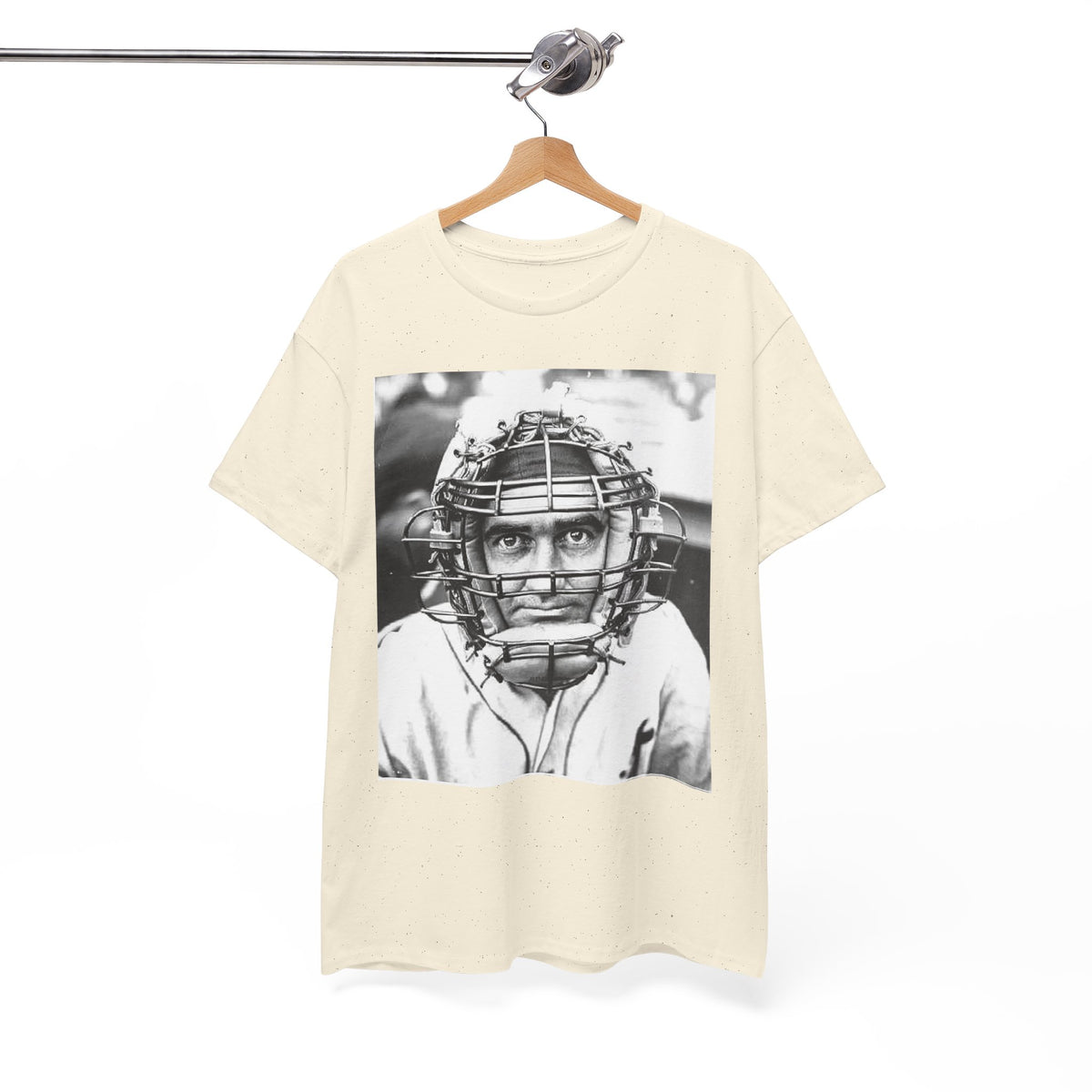 Vintage Baseball Catcher Portrait T-Shirt – Sports Tee
