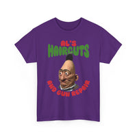 Al's Haircuts and Gun Repairs T-Shirt — Vintage Parody Barber Shop Tee