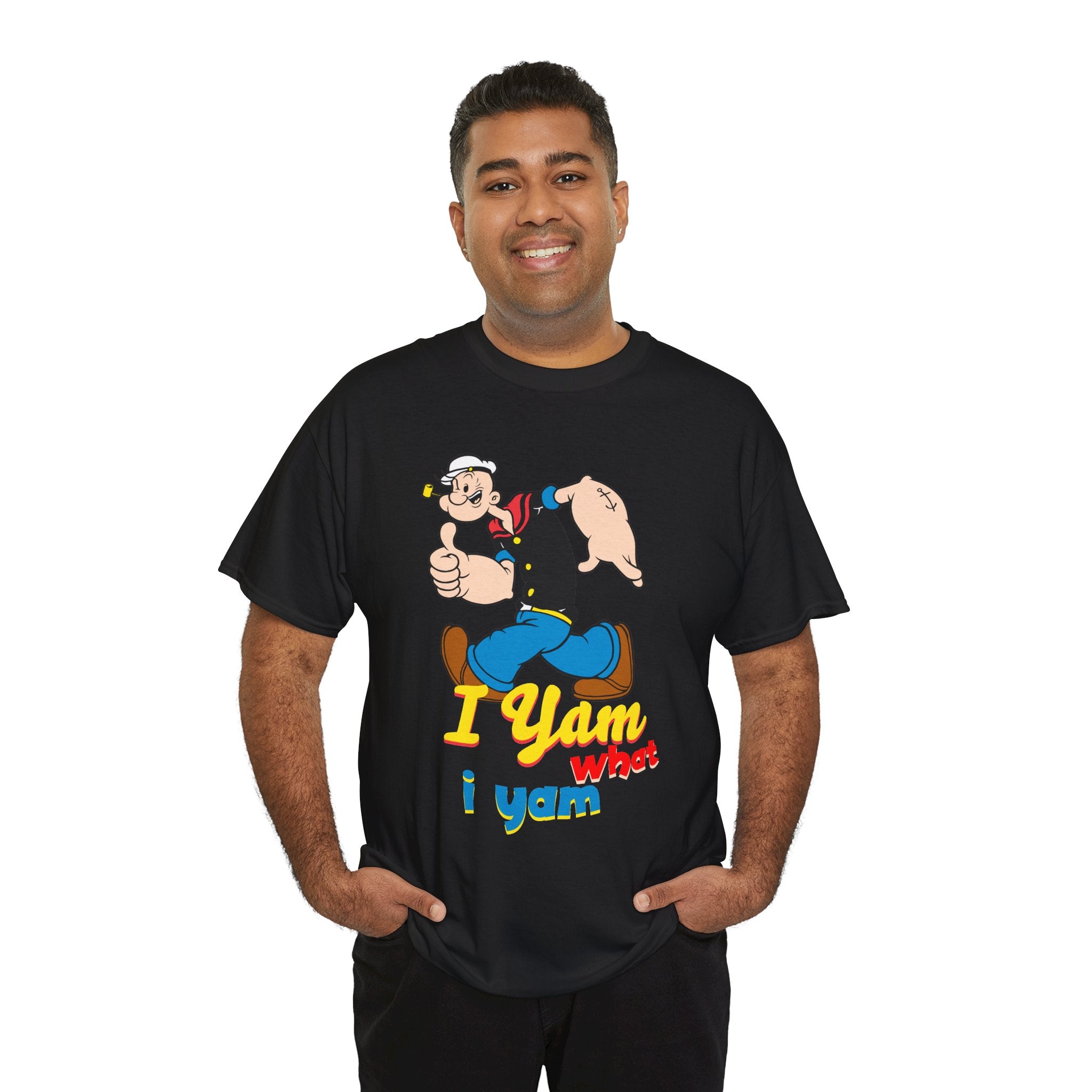 Retro Cartoon 'I Yam What I Yam' Graphic Tee