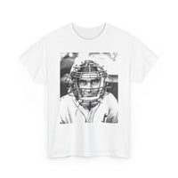 Vintage Baseball Catcher Portrait T-Shirt – Sports Tee