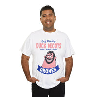Duck Decoys and Drones T-Shirt — Funny Hunting Cartoon Tee