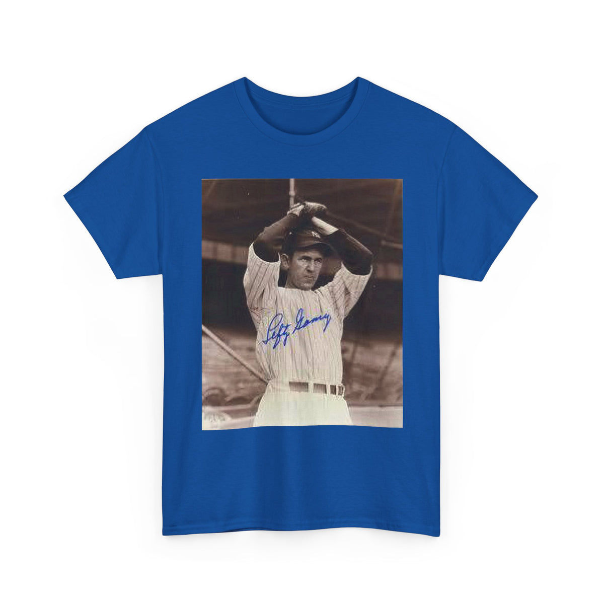 Vintage Babe Ruth Signed Photo T-Shirt — Retro Baseball Autograph Graphic Tee