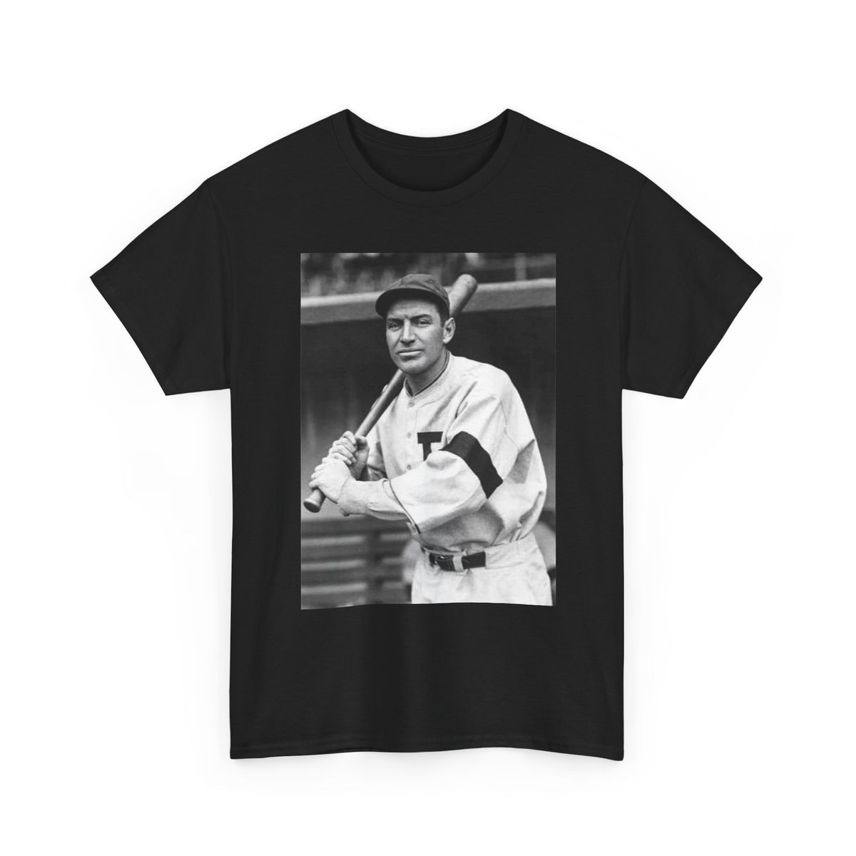 Retro Baseball Player T-Shirt - Old School Black & White Classic Legend Tee