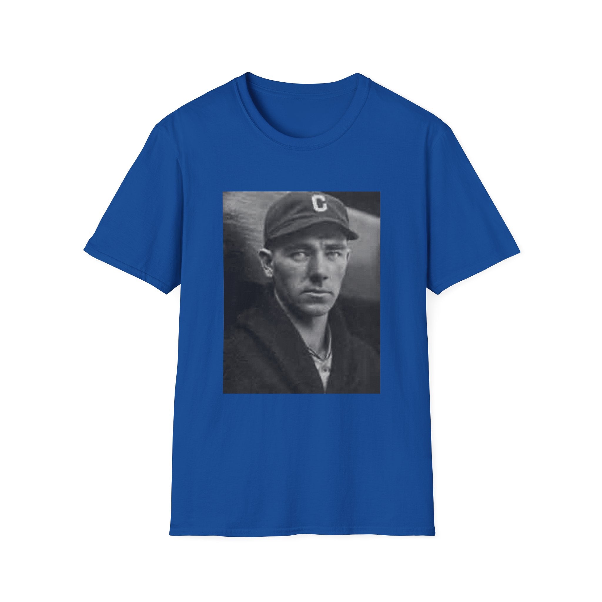 Vintage Baseball Portrait T-Shirt — Early 1900s Cleveland Player Photo