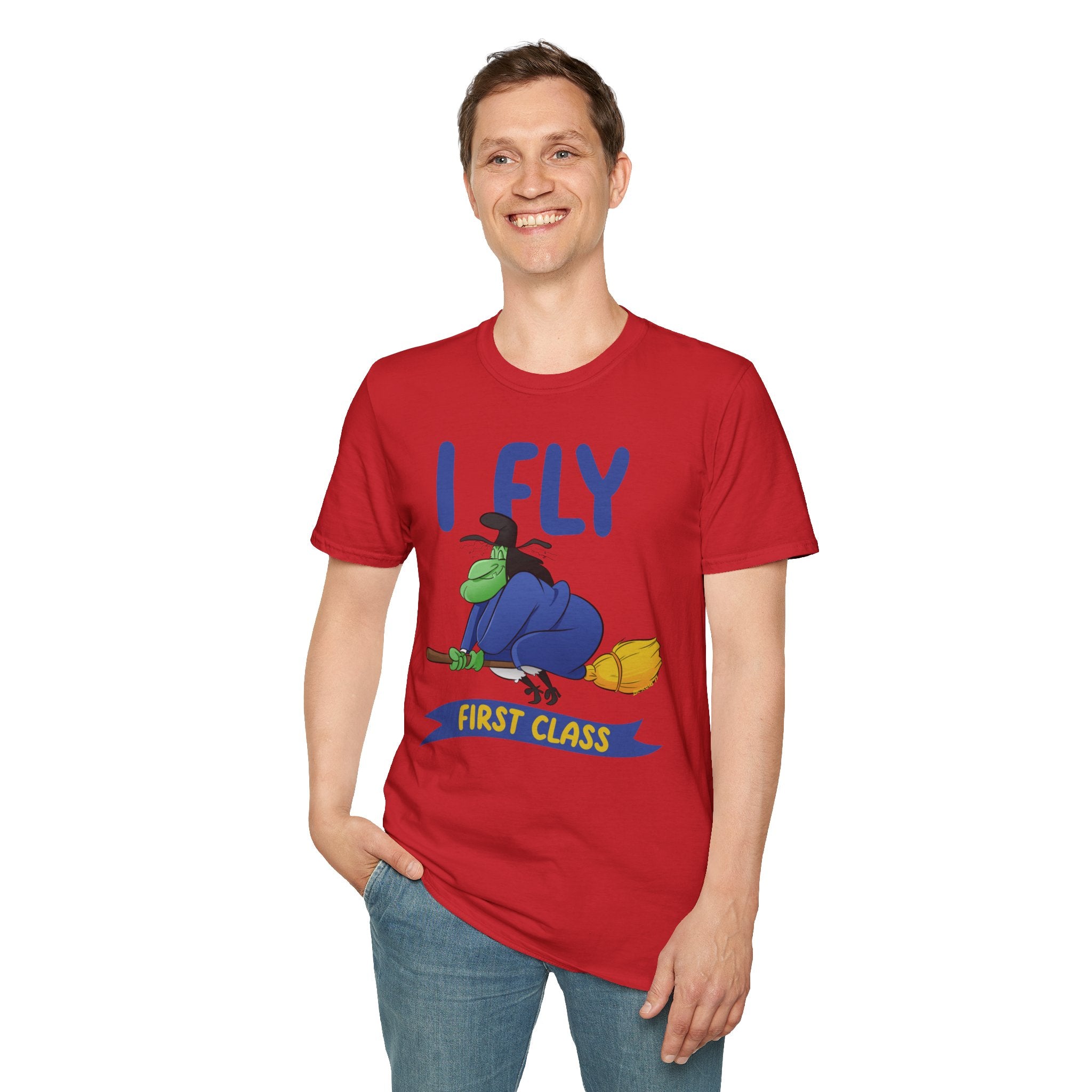 I Fly First Class T‑Shirt — Funny Travel Graphic Tee