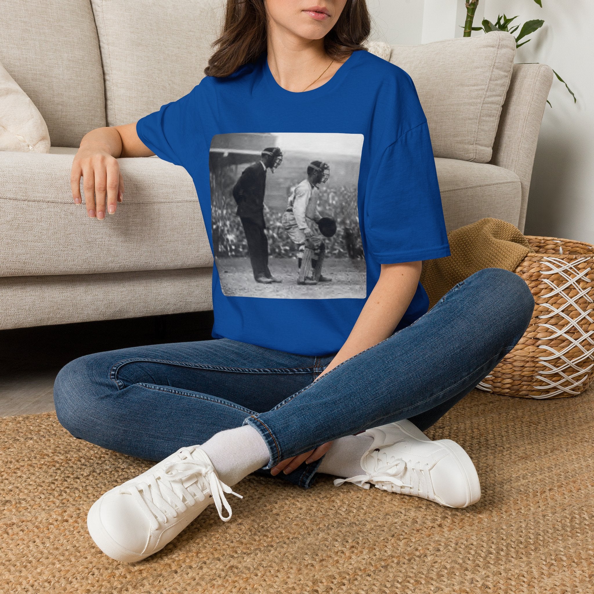 Vintage Baseball Umpire and Batter Photo T-Shirt