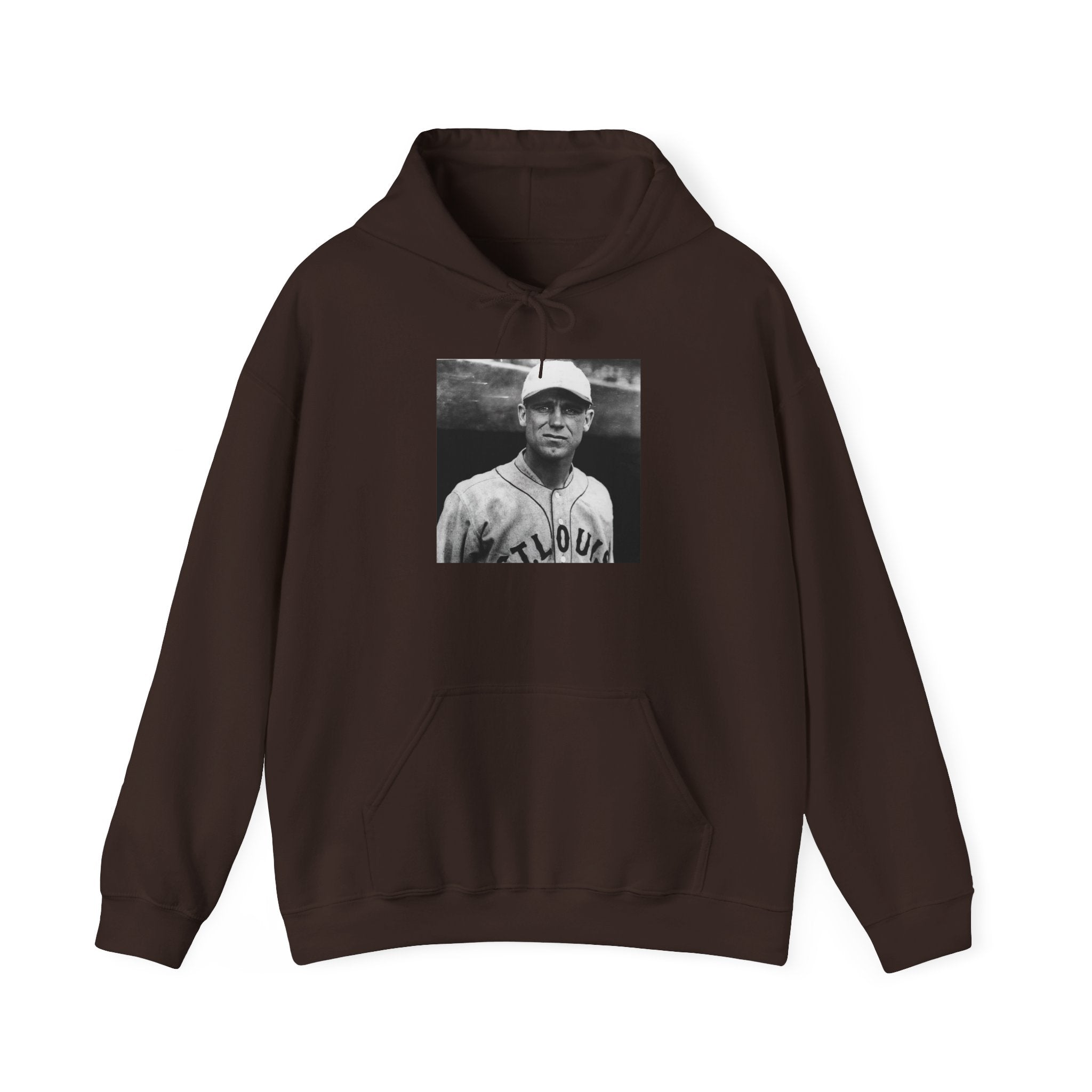 Vintage Baseball Player Hoodie — Classic Sports Graphic Pullover