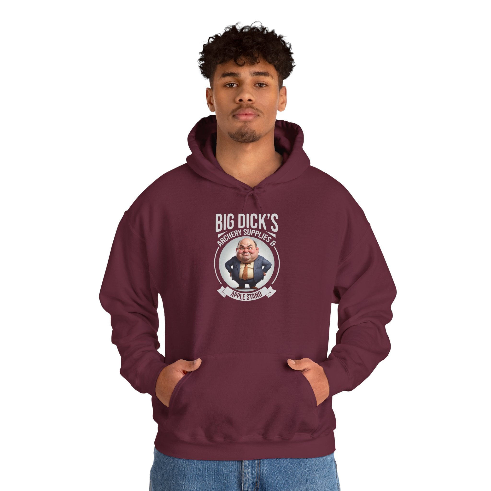 Big Dick's Archery Supplies & Apple Stand Novelty Graphic Hoodie