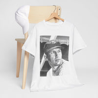 Vintage Baseball Portrait T-Shirt – Classic Retro Player Tee