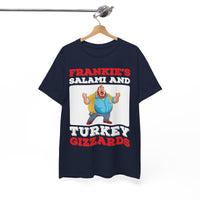 Frankie's Salami and Turkey Gizzards T-Shirt — Funny Retro Food Graphic Tee