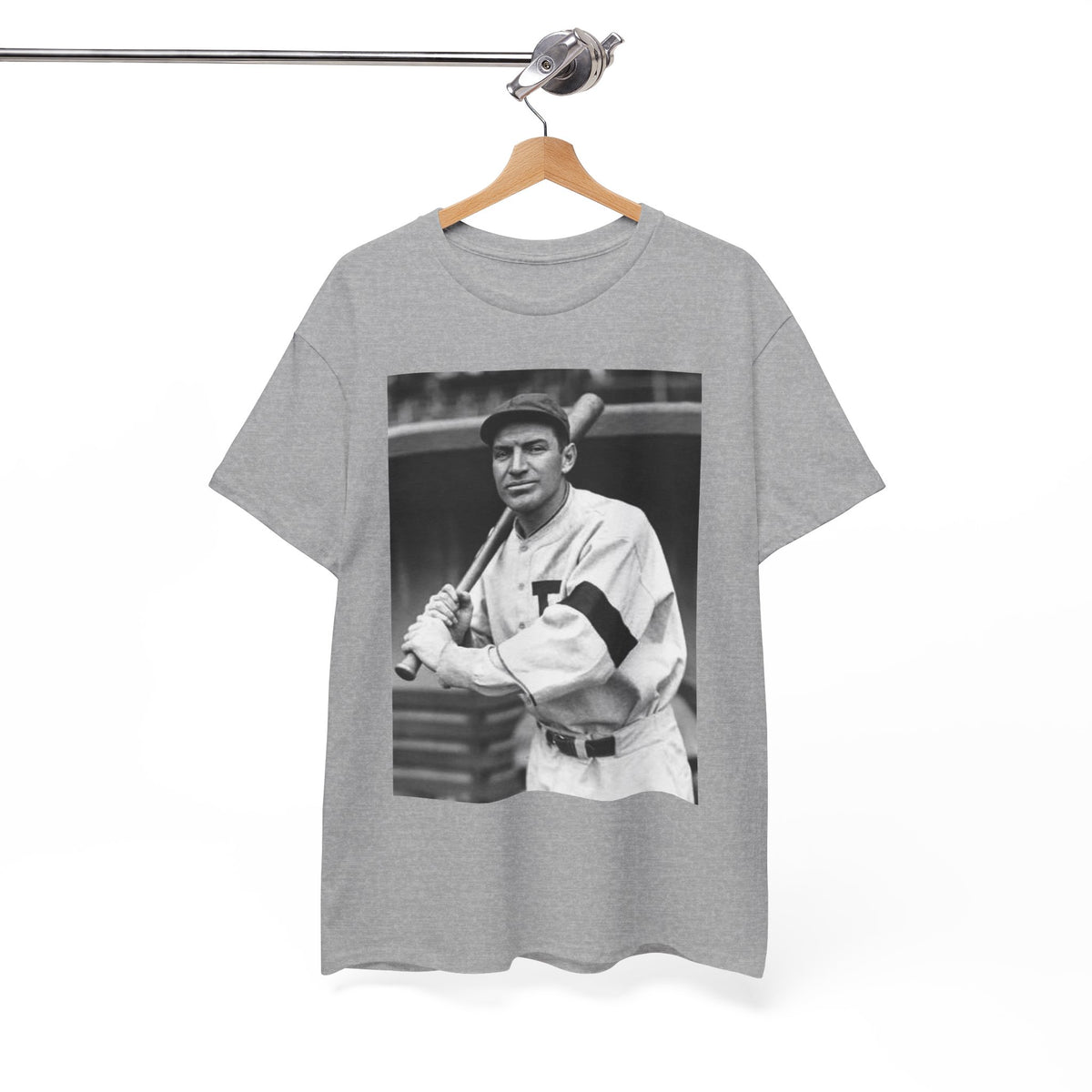 Retro Baseball Player T-Shirt - Old School Black & White Classic Legend Tee