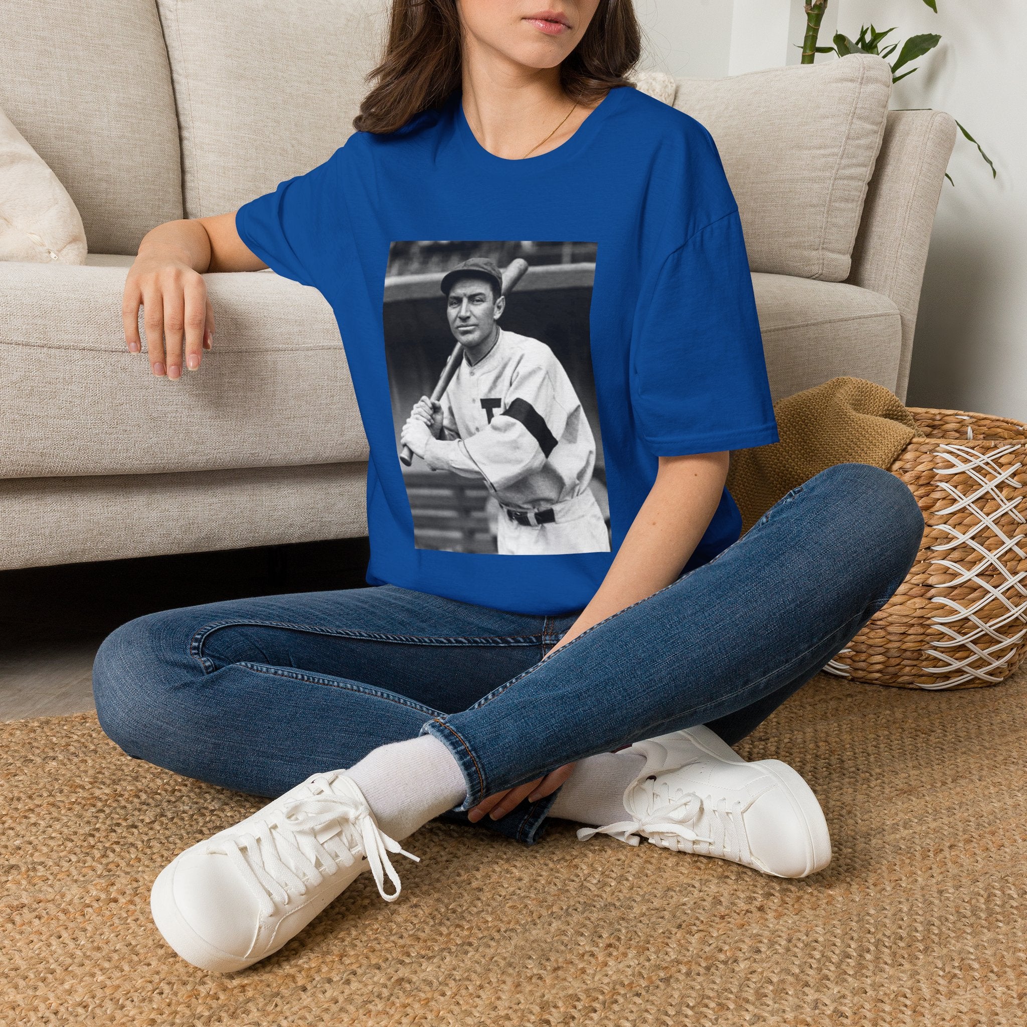 Vintage Baseball Player Photo T-Shirt