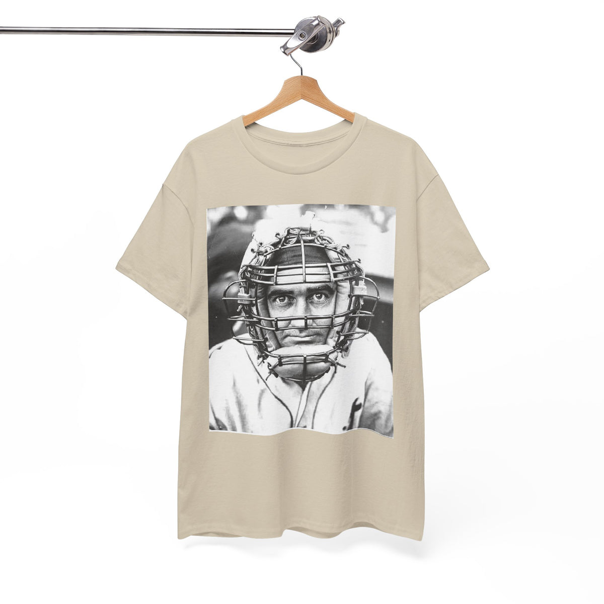 Vintage Baseball Catcher Portrait T-Shirt – Sports Tee