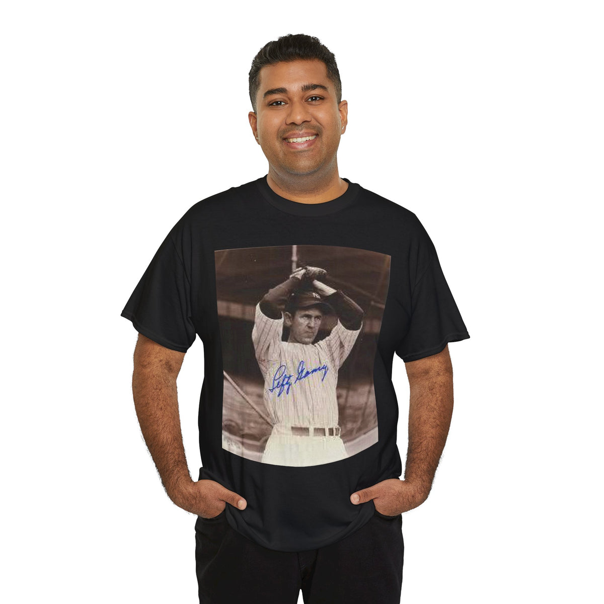 Vintage Babe Ruth Signed Photo T-Shirt — Retro Baseball Autograph Graphic Tee