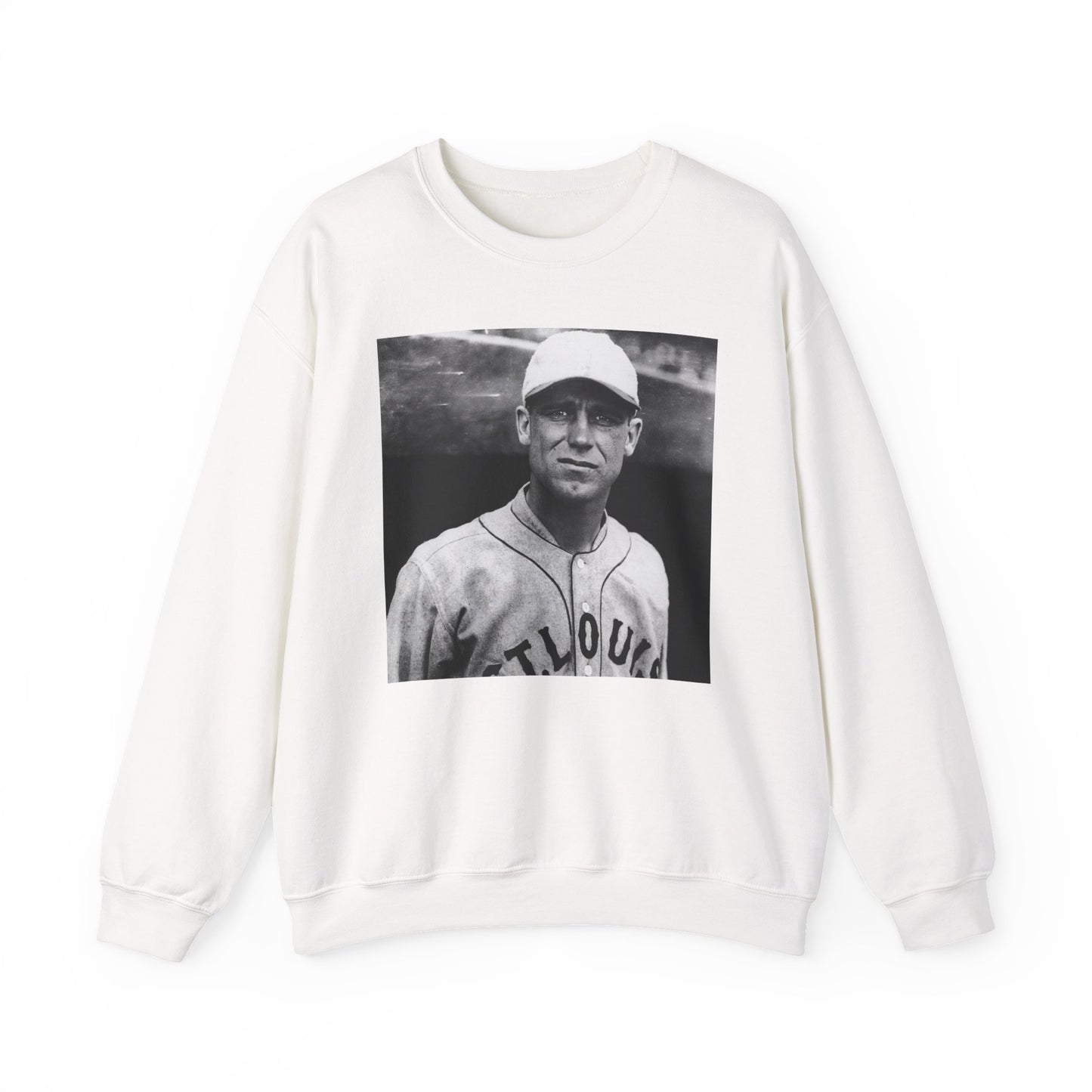 Vintage Baseball Player Sweatshirt - Classic Sports Graphic Crewneck