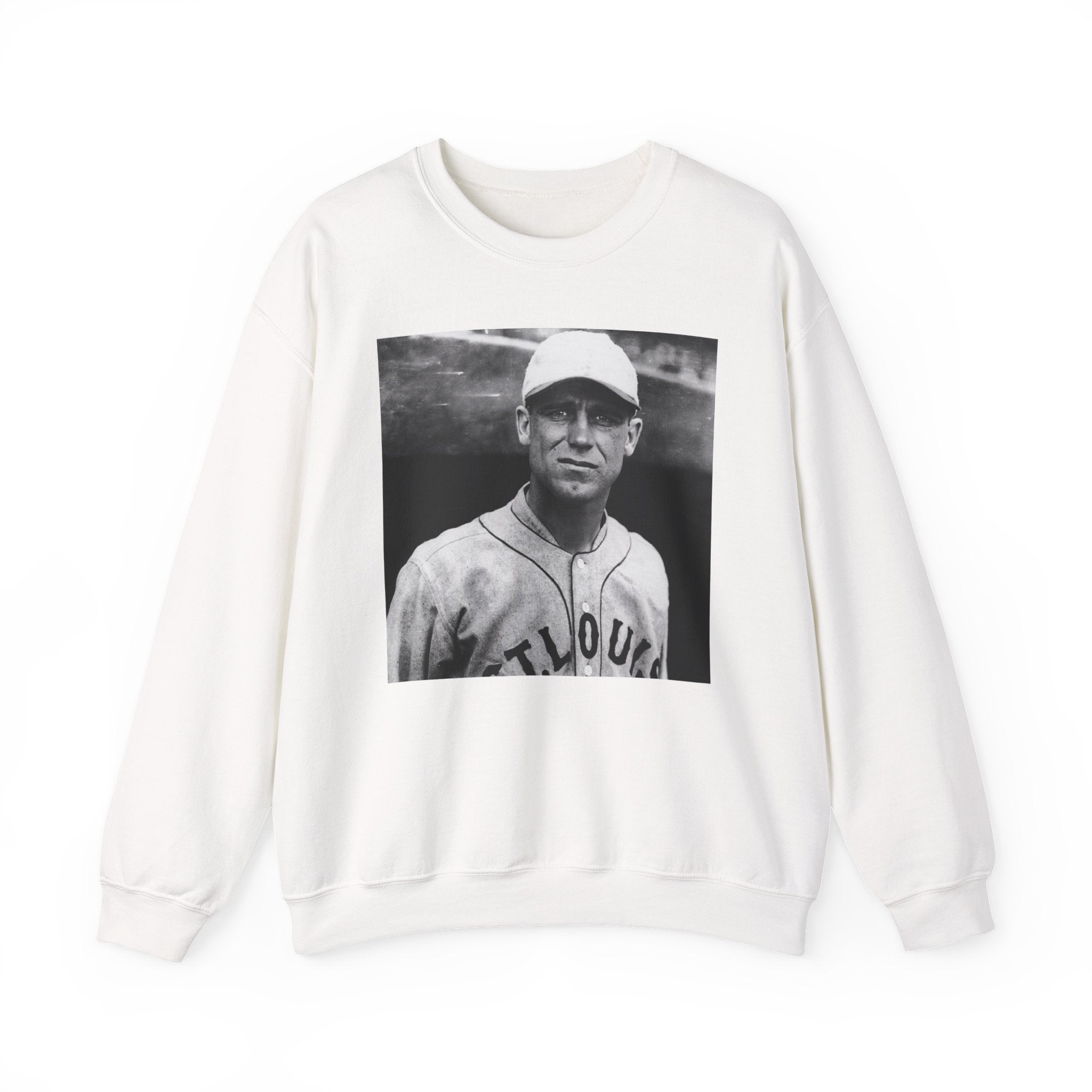 Vintage Baseball Player Sweatshirt - Classic Sports Graphic Crewneck