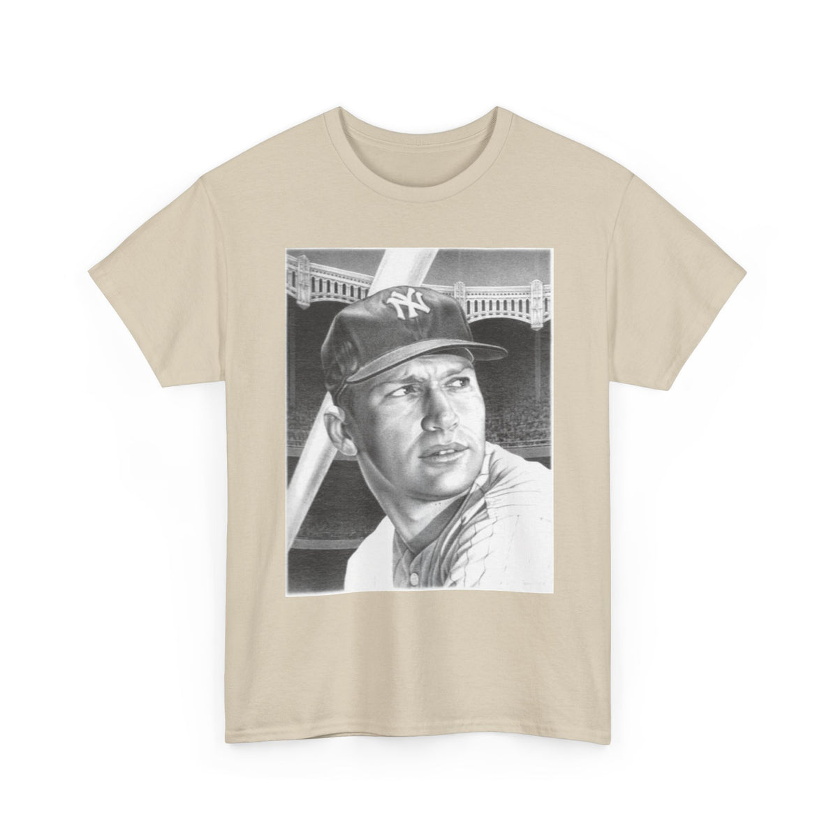 Vintage Baseball Portrait T-Shirt – Classic Retro Player Tee