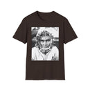 Baseball Catcher Portrait T-Shirt — Vintage Black & White Sports Tee