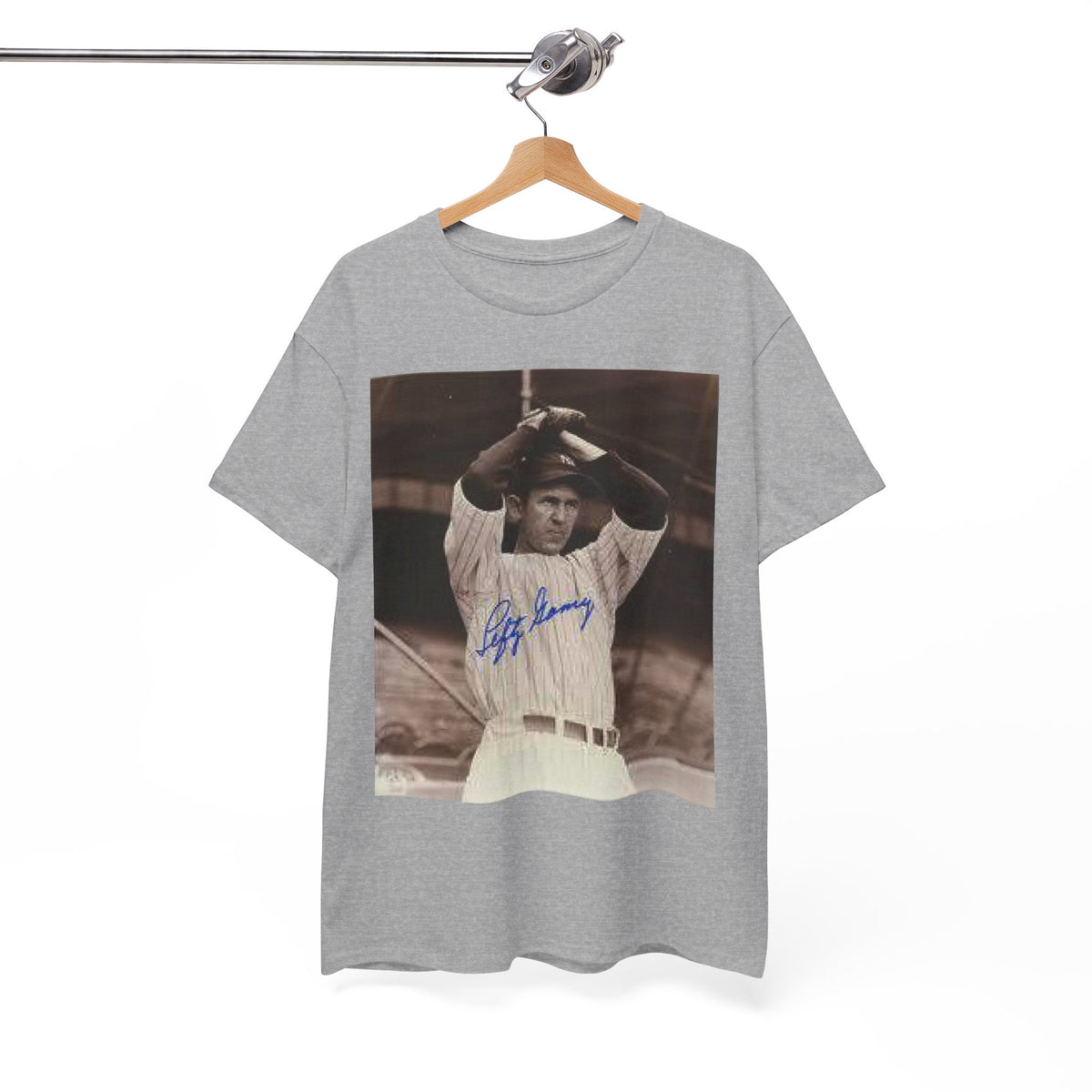 Vintage Babe Ruth Signed Photo T-Shirt — Retro Baseball Autograph Graphic Tee