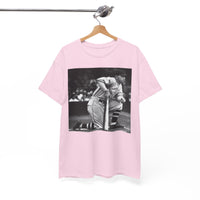 Vintage Baseball Photo T-Shirt – Classic Kneeling Player Graphic Tee