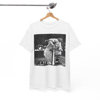 Vintage Baseball Photo T-Shirt – Classic Kneeling Player Graphic Tee