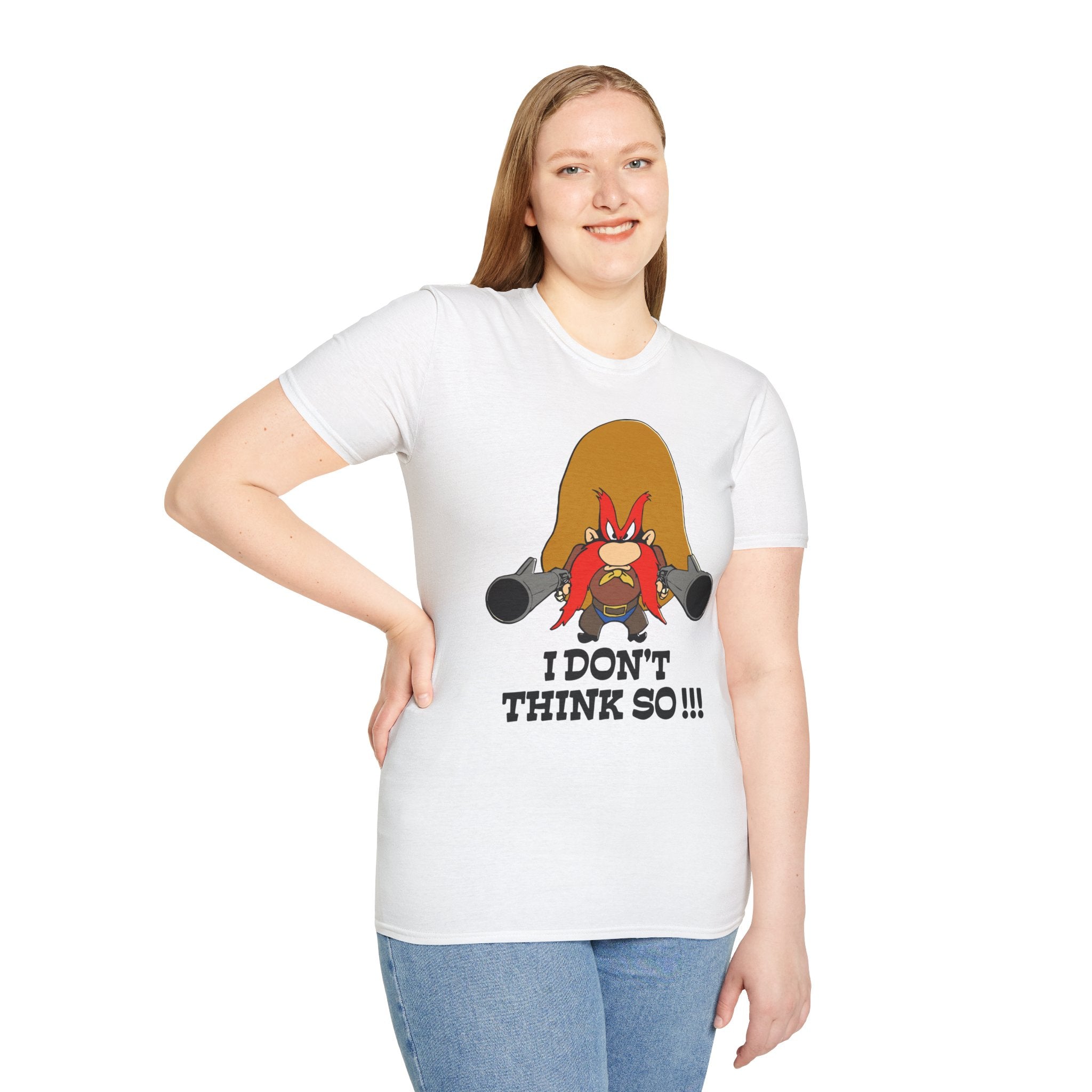 T-Shirt — 'I DON'T THINK SO!!!' Cartoon Character Graphic Tee