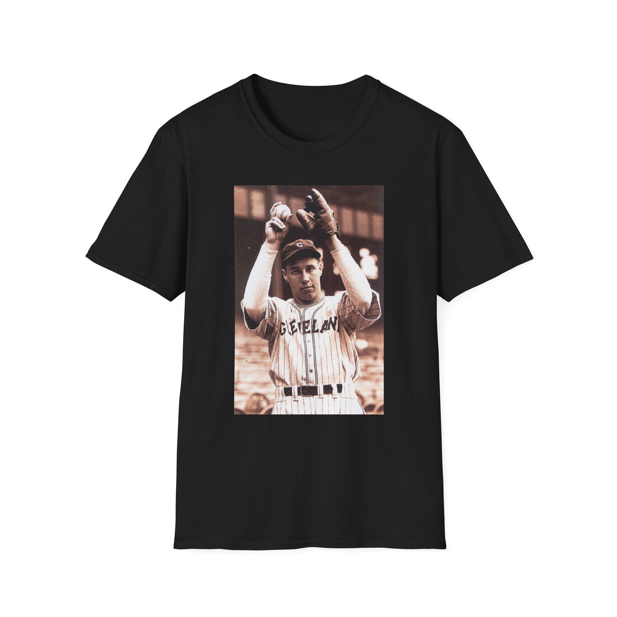 Vintage Baseball Player Photo T-Shirt — Retro Sports Tee
