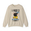 I Had 3 RBIs In the World Series Funny Baseball Fan Retro Cartoon Graphic Sweatshirt