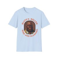 T-Shirt — "Bluto's Roller" Vintage Cartoon Portrait Tee (Rink & Slushies)