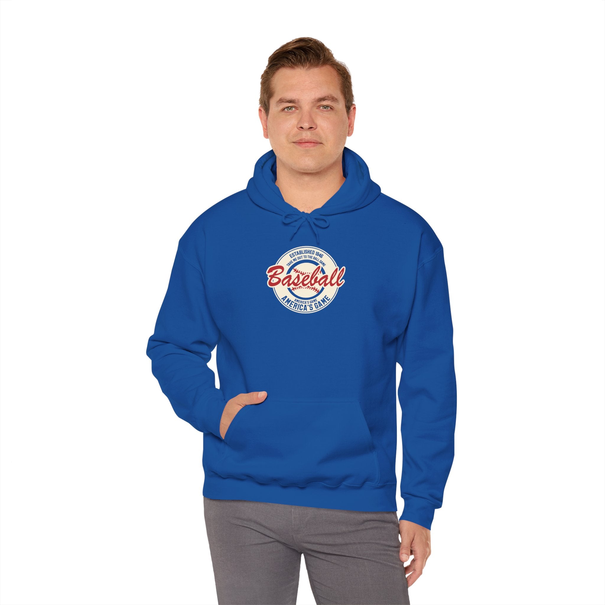 Vintage 'America's Game' Baseball Hoodie — Classic Retro Baseball Pullover Hoodie