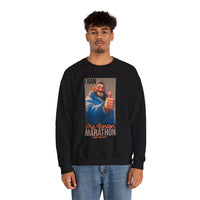 I Ran The Boston Marathon Drink Concession Sweatshirt - Funny Marathon Humor Crewneck