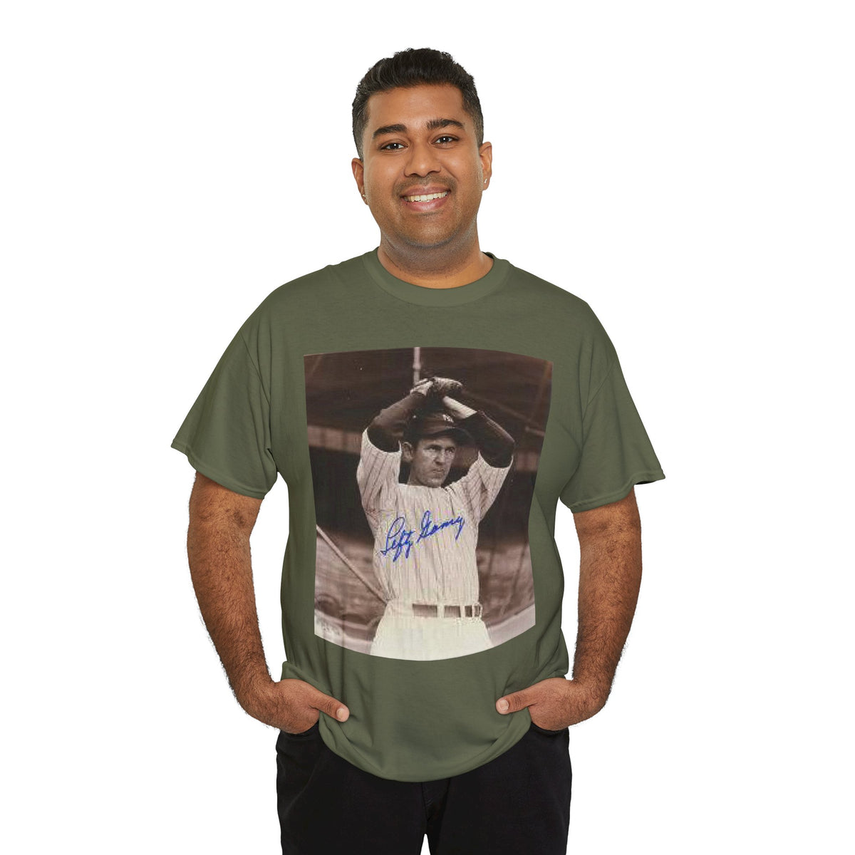 Vintage Babe Ruth Signed Photo T-Shirt — Retro Baseball Autograph Graphic Tee