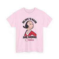 Olive's Hair and Tanning Salon Shirt - Funny Retro Parody Graphic Tee